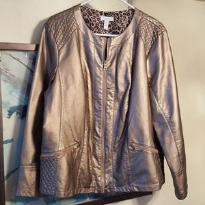 Faux leather jacket